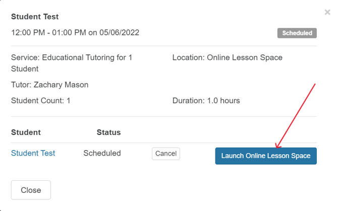 Screenshot getting into session 2